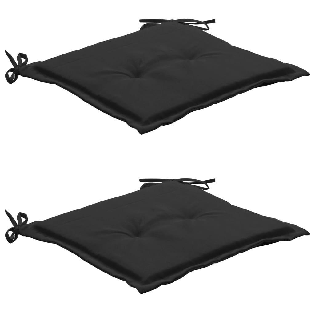 Hynder til havestol 2 stk. 50x50x3 cm oxfordstof sort