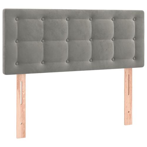 Sengegavl 80x5x78/88 cm fløjl lysegrå
