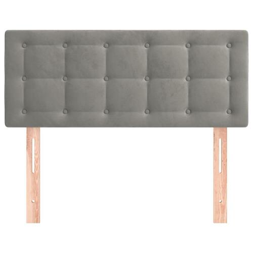 Sengegavl 80x5x78/88 cm fløjl lysegrå