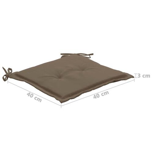 Hynder til havestol 2 stk. 50x50x3 cm oxfordstof gråbrun