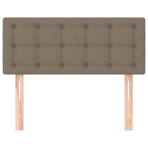 Sengegavl 100x5x78/88 cm stof gråbrun