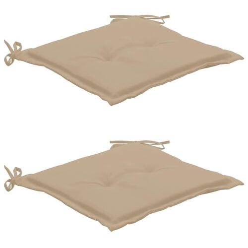 Hynder til havestol 2 stk. 50x50x3 cm oxfordstof beige