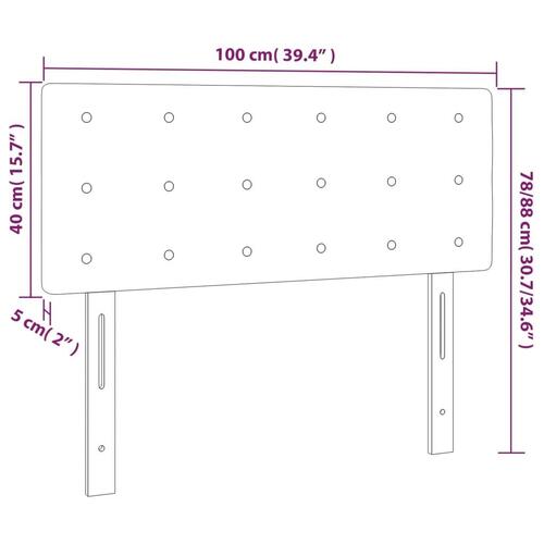 Sengegavl 100x5x78/88 cm stof cremefarvet
