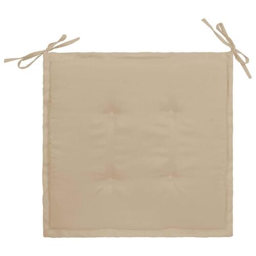 Hynder til havestol 2 stk. 50x50x3 cm oxfordstof beige