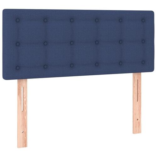 Sengegavl 100x5x78/88 cm stof blå
