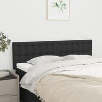 Sengegavle 2 stk. 72x5x78/88 cm stof sort