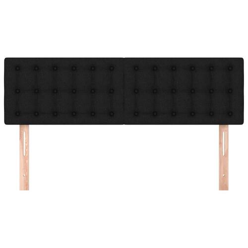 Sengegavle 2 stk. 72x5x78/88 cm stof sort