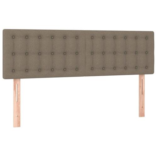 Sengegavle 2 stk. 72x5x78/88 cm stof gråbrun