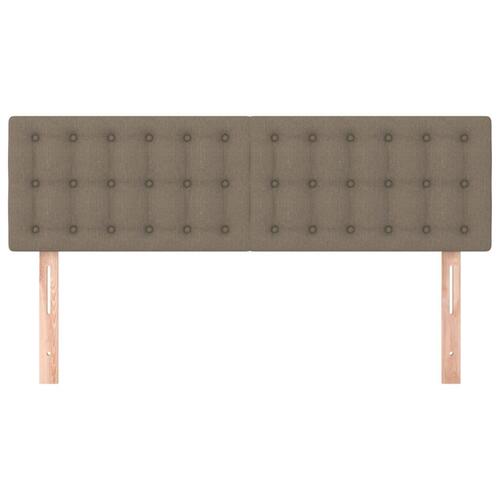 Sengegavle 2 stk. 72x5x78/88 cm stof gråbrun