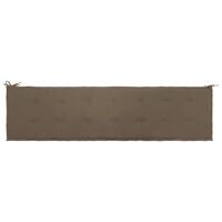Hynde til havebænk 200x50x4 cm oxfordstof gråbrun