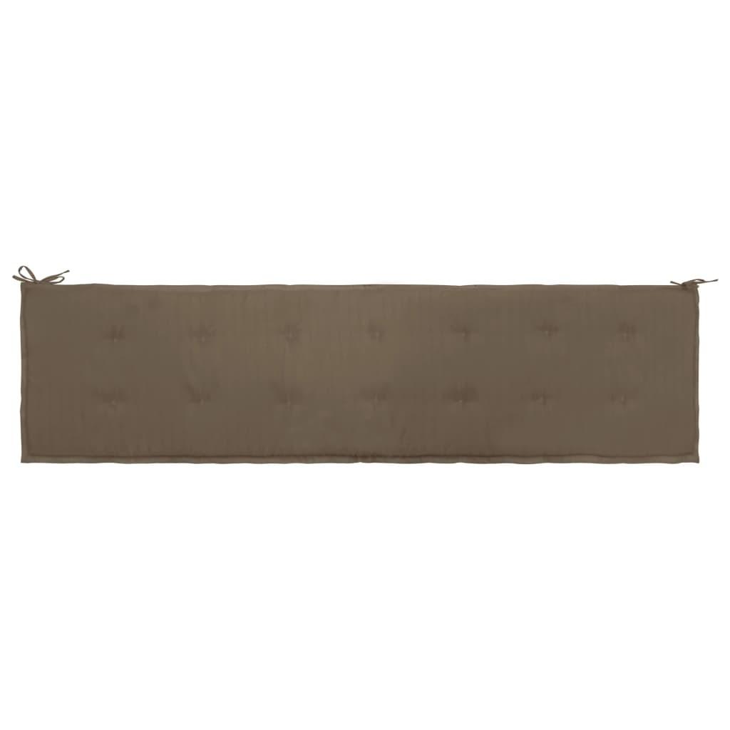 Hynde til havebænk 200x50x4 cm oxfordstof gråbrun