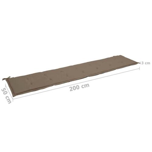 Hynde til havebænk 200x50x4 cm oxfordstof gråbrun