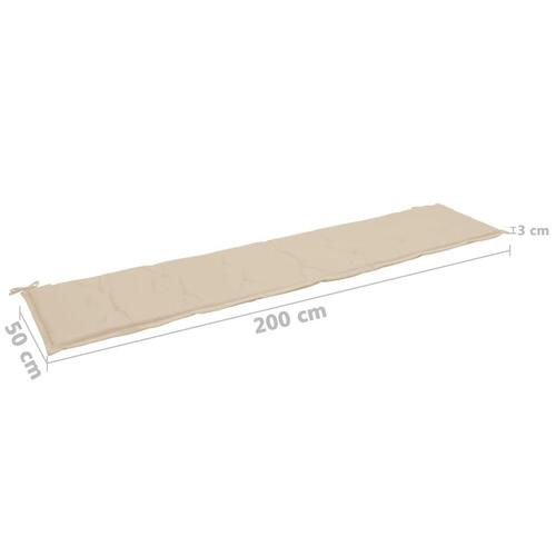 Hynde til havebænk 200x50x3 cm oxfordstof beige