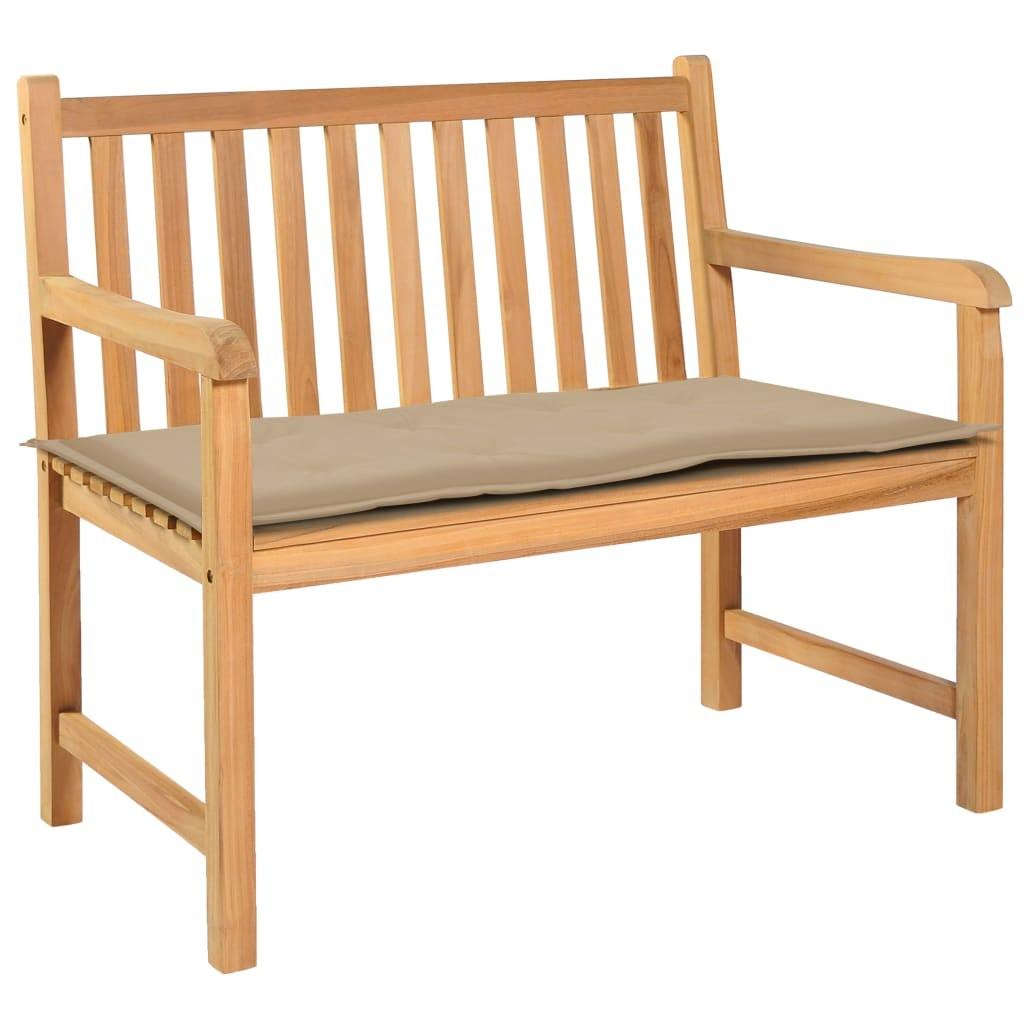 Hynde til havebænk 100x50x3 cm oxfordstof beige