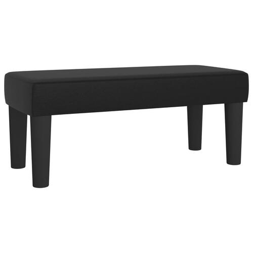 Bænk 70x30x30 cm kunstlæder sort