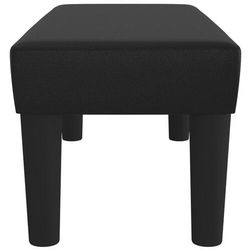 Bænk 70x30x30 cm kunstlæder sort