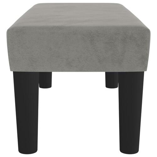 Bænk 70x30x30 cm fløjl lysegrå
