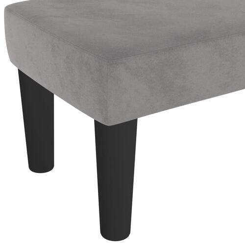 Bænk 70x30x30 cm fløjl lysegrå