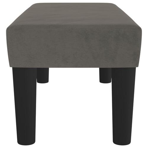 Bænk 70x30x30 cm fløjl mørkegrå