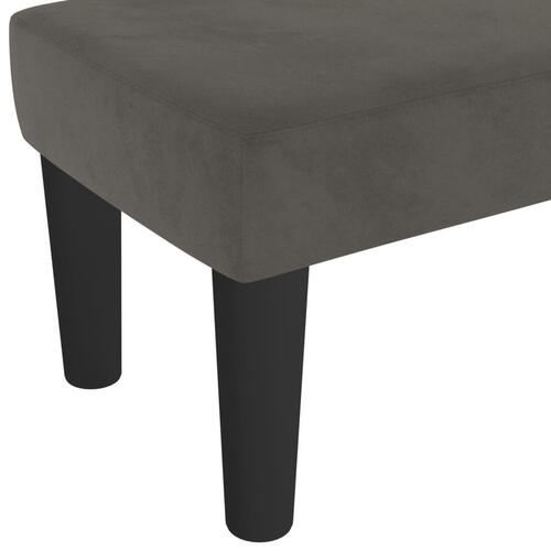 Bænk 70x30x30 cm fløjl mørkegrå
