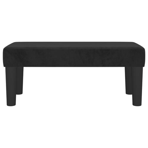 Bænk 70x30x30 cm fløjl sort