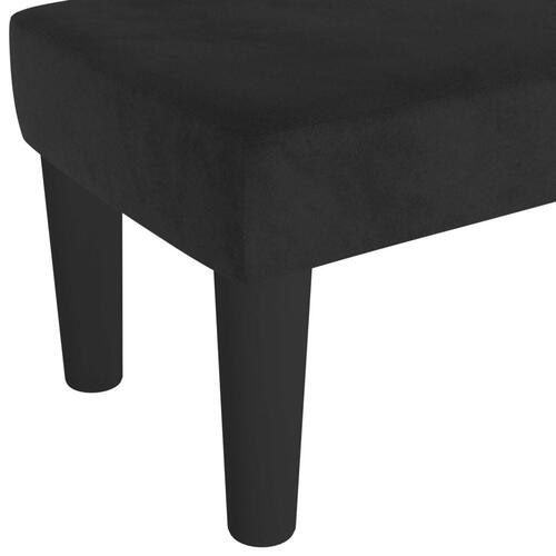 Bænk 70x30x30 cm fløjl sort