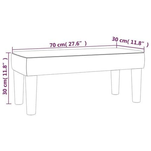 Bænk 70x30x30 cm fløjl sort
