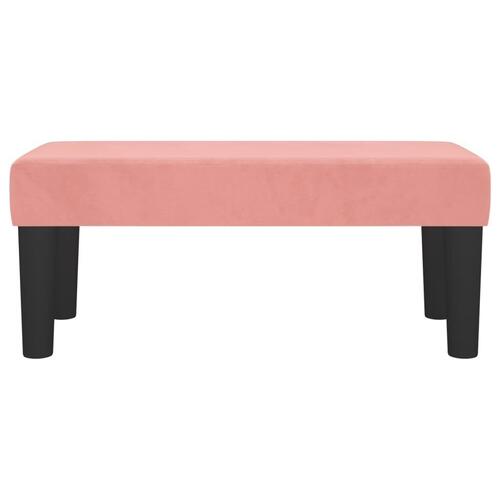 Bænk 70x30x30 cm fløjl lyserød