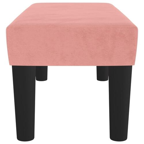 Bænk 70x30x30 cm fløjl lyserød