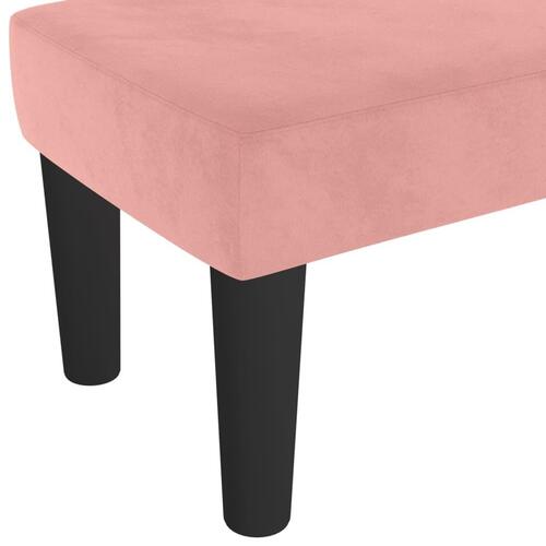 Bænk 70x30x30 cm fløjl lyserød
