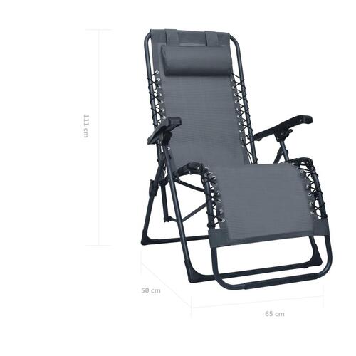 Foldbar dækstol textilene grå