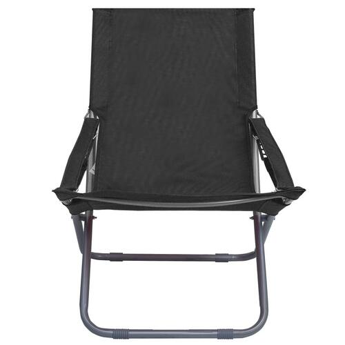 Foldbare strandstole 2 stk. stof sort