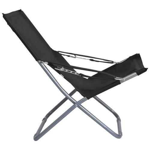 Foldbare strandstole 2 stk. stof sort