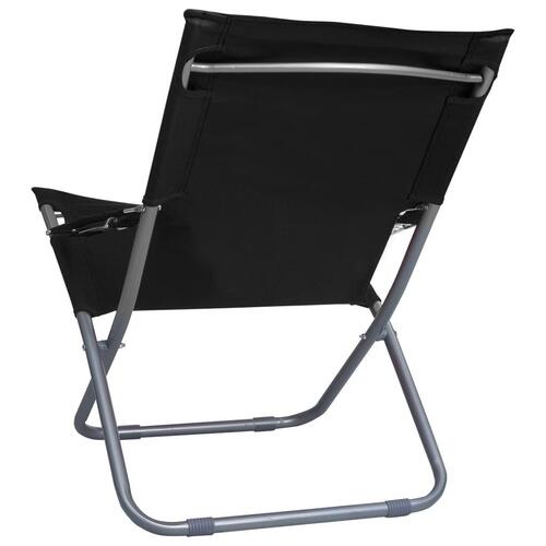 Foldbare strandstole 2 stk. stof sort