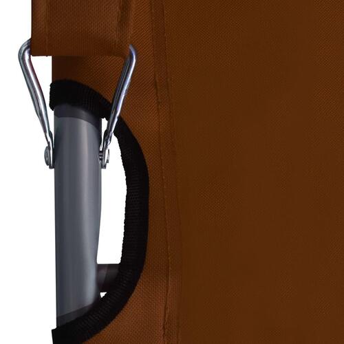Foldbare strandstole 2 stk. stof brun