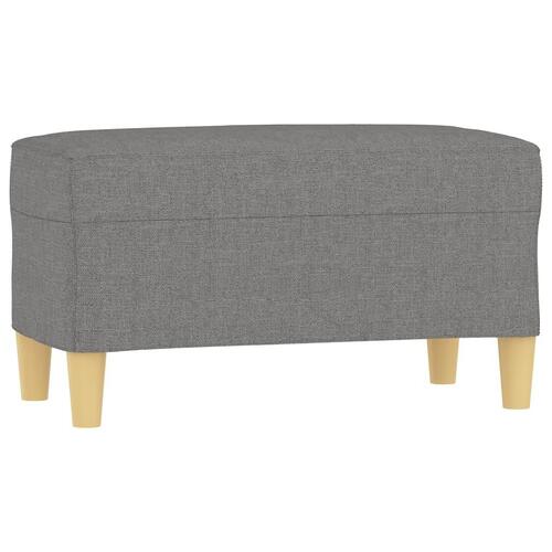 Bænk 70x35x41 cm stof mørkegrå