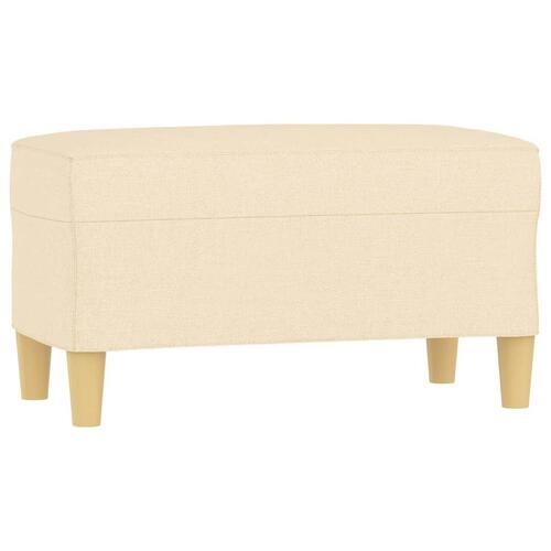 Bænk 70x35x41 cm stof cremefarvet
