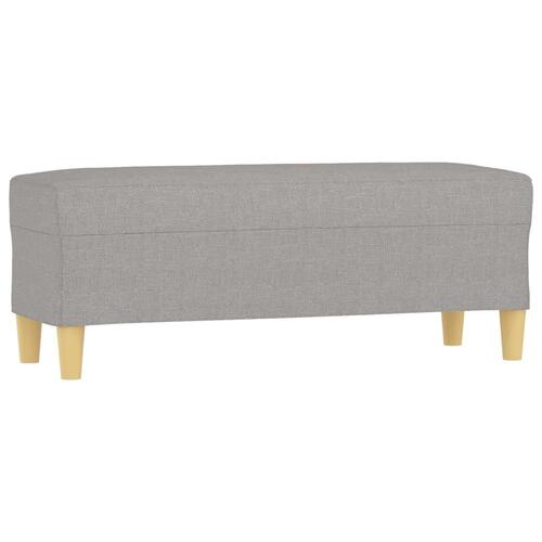 Bænk 100x35x41 cm stof lysegrå
