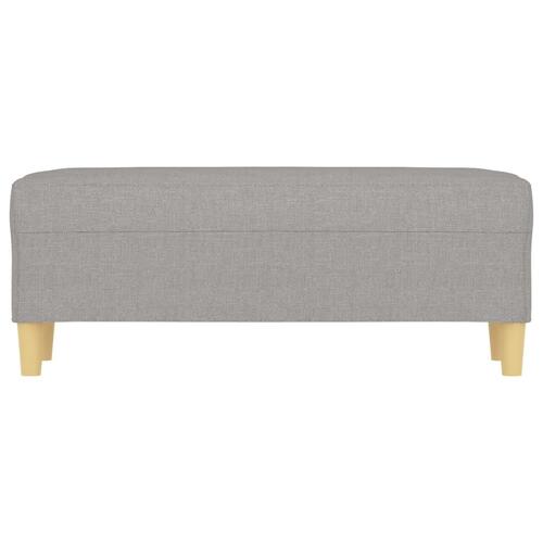 Bænk 100x35x41 cm stof lysegrå