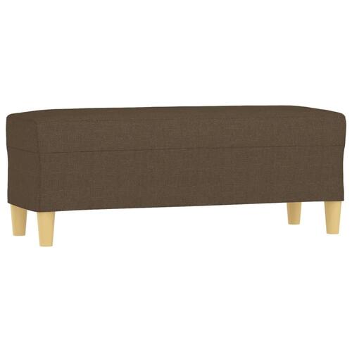 Bænk 100x35x41 cm stof brun