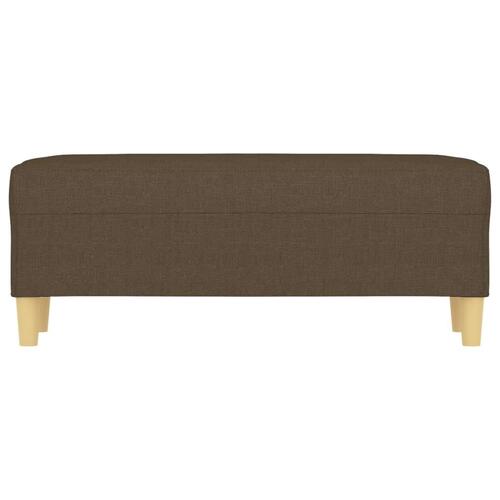 Bænk 100x35x41 cm stof brun