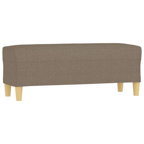 Bænk 100x35x41 cm stof gråbrun