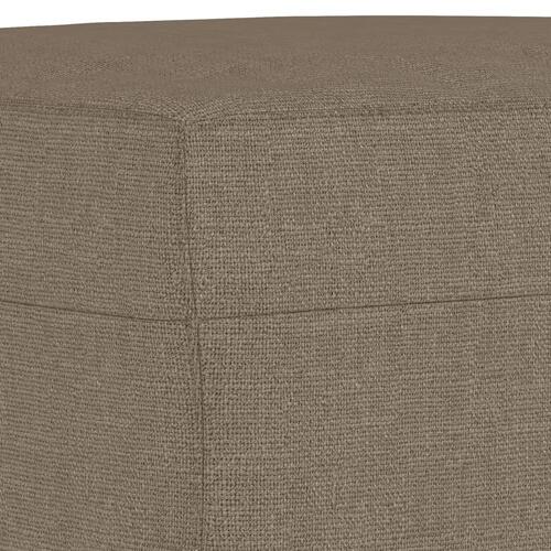 Bænk 100x35x41 cm stof gråbrun