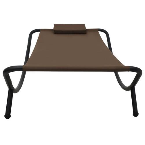 Liggestol 200x90 cm stål brun
