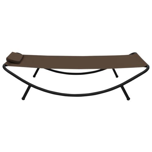 Liggestol 200x90 cm stål brun