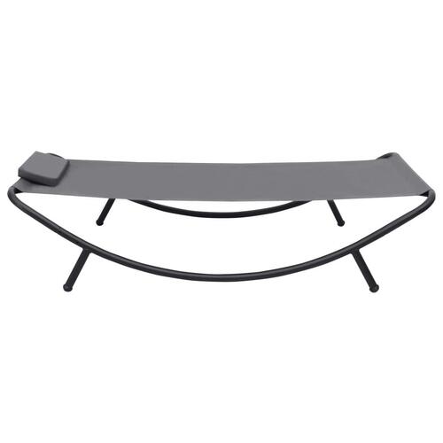 Liggestol 200x90 cm stål grå