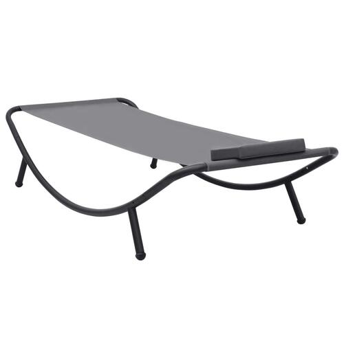 Liggestol 200x90 cm stål grå