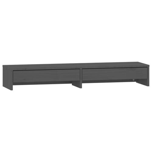 Skærmholder 100x27x15 cm massivt fyrretræ grå
