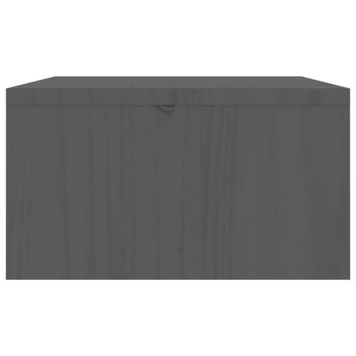Skærmholder 100x27x15 cm massivt fyrretræ grå