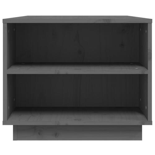 Sofabord 90x49x40,5 cm massivt fyrretræ grå